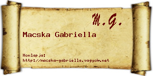 Macska Gabriella névjegykártya