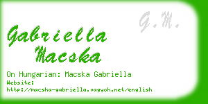 gabriella macska business card